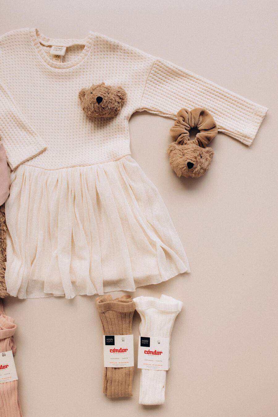 Abito Tutu con Orsetto in Peluche – Cotone Biologico GOTS
