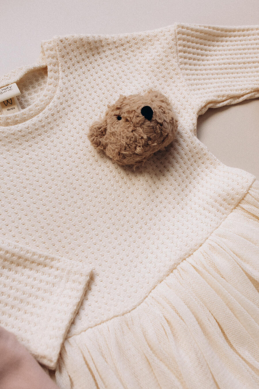 Abito Tutu con Orsetto in Peluche – Cotone Biologico GOTS