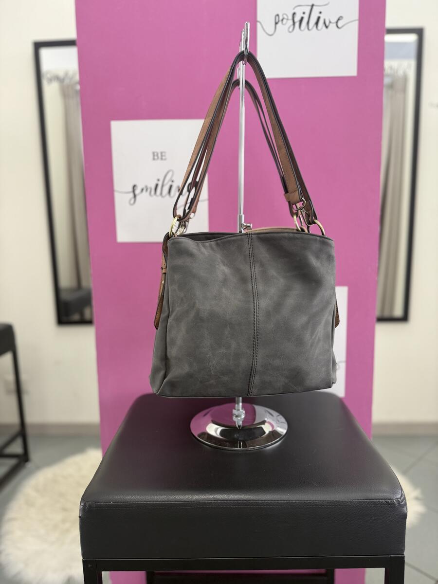 NOVITÀ Borsa bi-color in eco camoscio