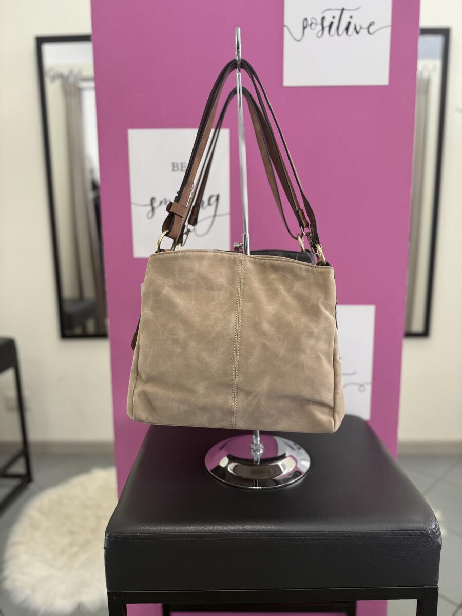 NOVITÀ Borsa bi-color in eco camoscio