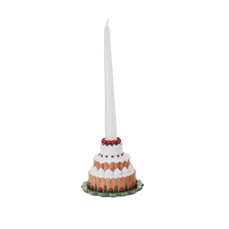 Goodwill - Natale 2025 -Portacandela Natalizio a Forma di Dolce – Marrone – 13 cm Decoro 1