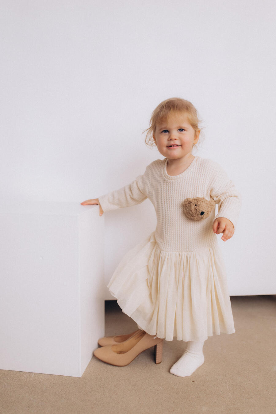 Abito Tutu con Orsetto in Peluche – Cotone Biologico GOTS