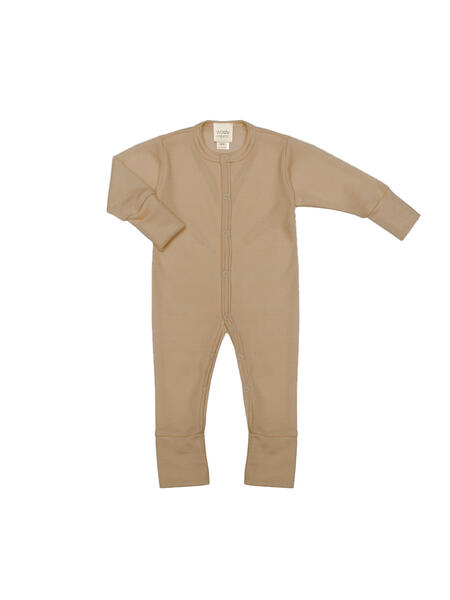 Tutina in Lana Merino e Seta con Risvolti – Comfort Naturale per Neonati - STUCCO