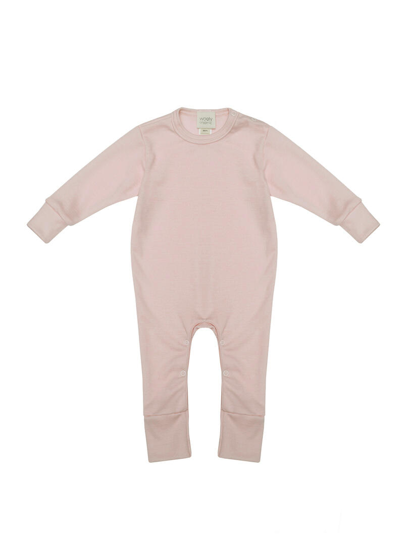 Tutina in Lana Merino e Seta – Pigiamino Naturale per Bambini - LIGHT PINK