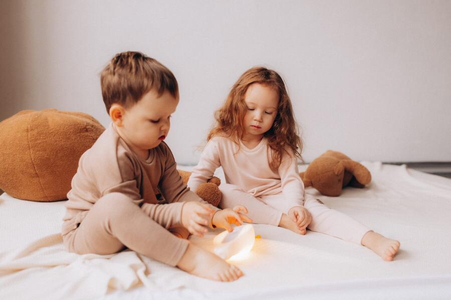 Maglia a Manica Lunga in Lana Merino e Seta – Comfort Naturale per Bambini - LIGHT PINK