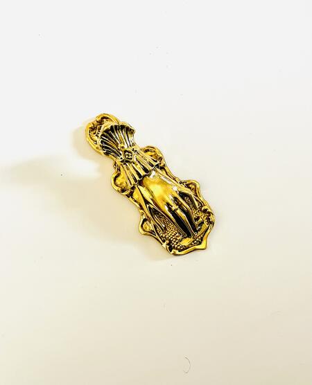 Fermacarte clip a forma di mano vittoriana colore oro