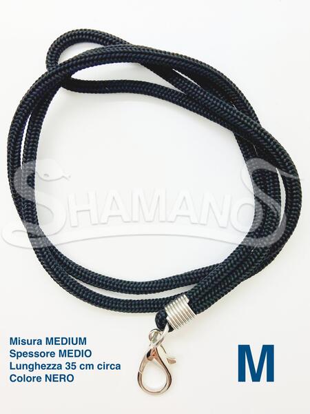 COLLANA per AMULETI - Misura M, Colore NERO