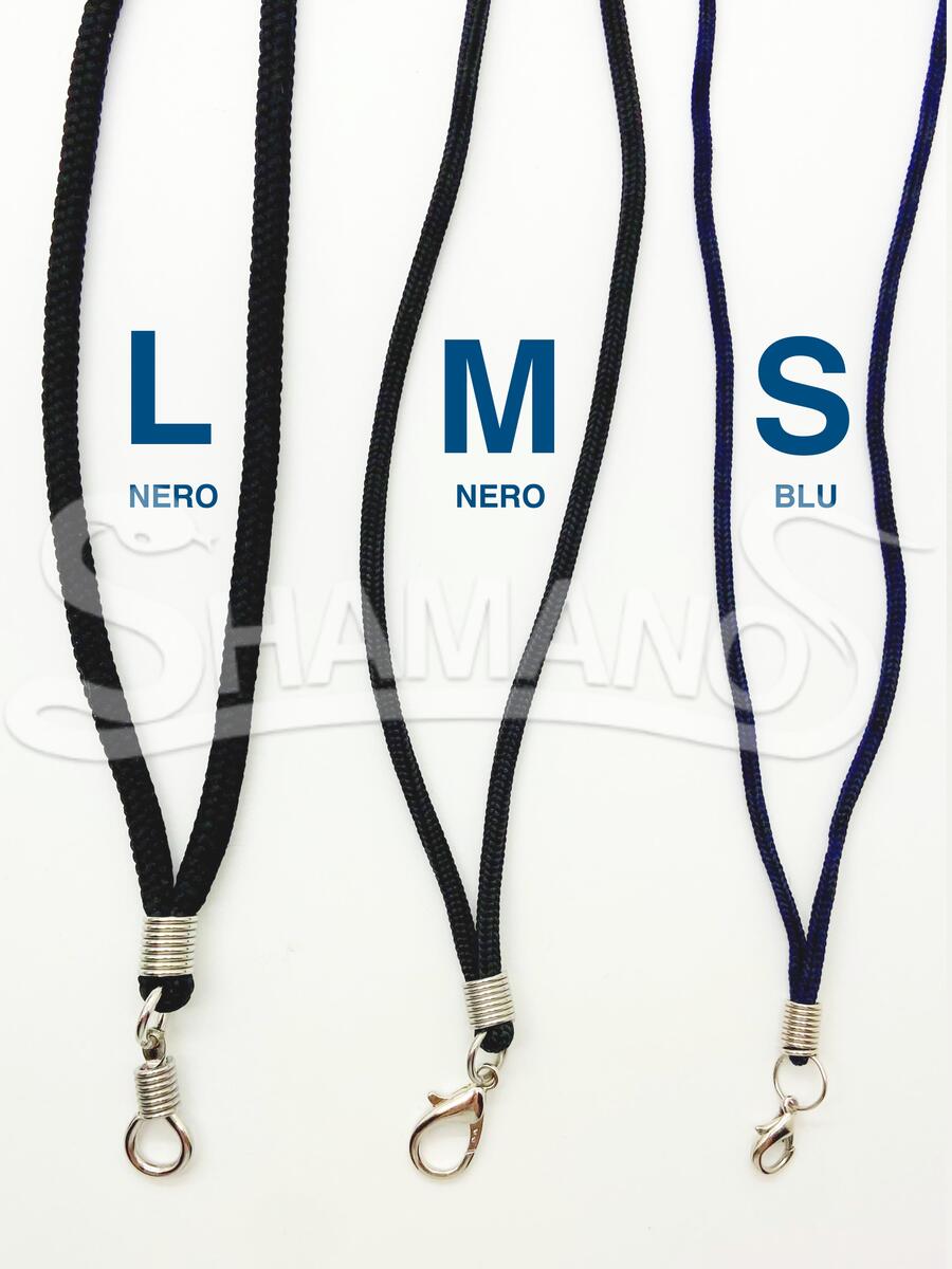 COLLANA per AMULETI - Misura L, Colore NERO