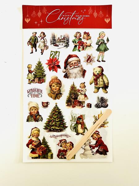 Rub On Vintage Christmas 23 x 15,3 3 sheets