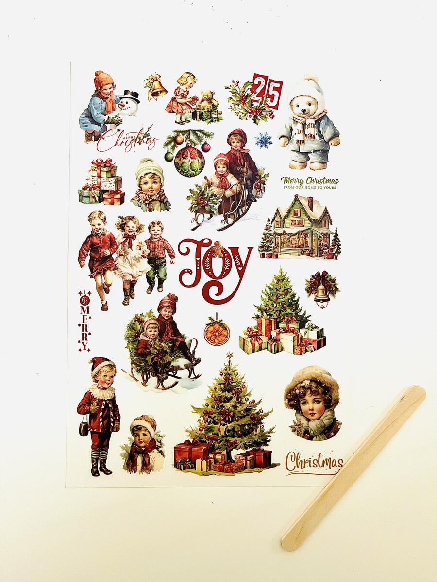 Rub On Vintage Christmas 23 x 15,3 3 sheets
