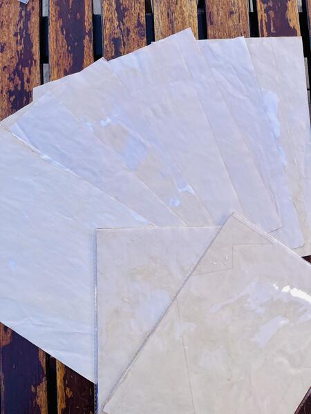 Set 8 fogli carta invecchiata a mano formato A4
