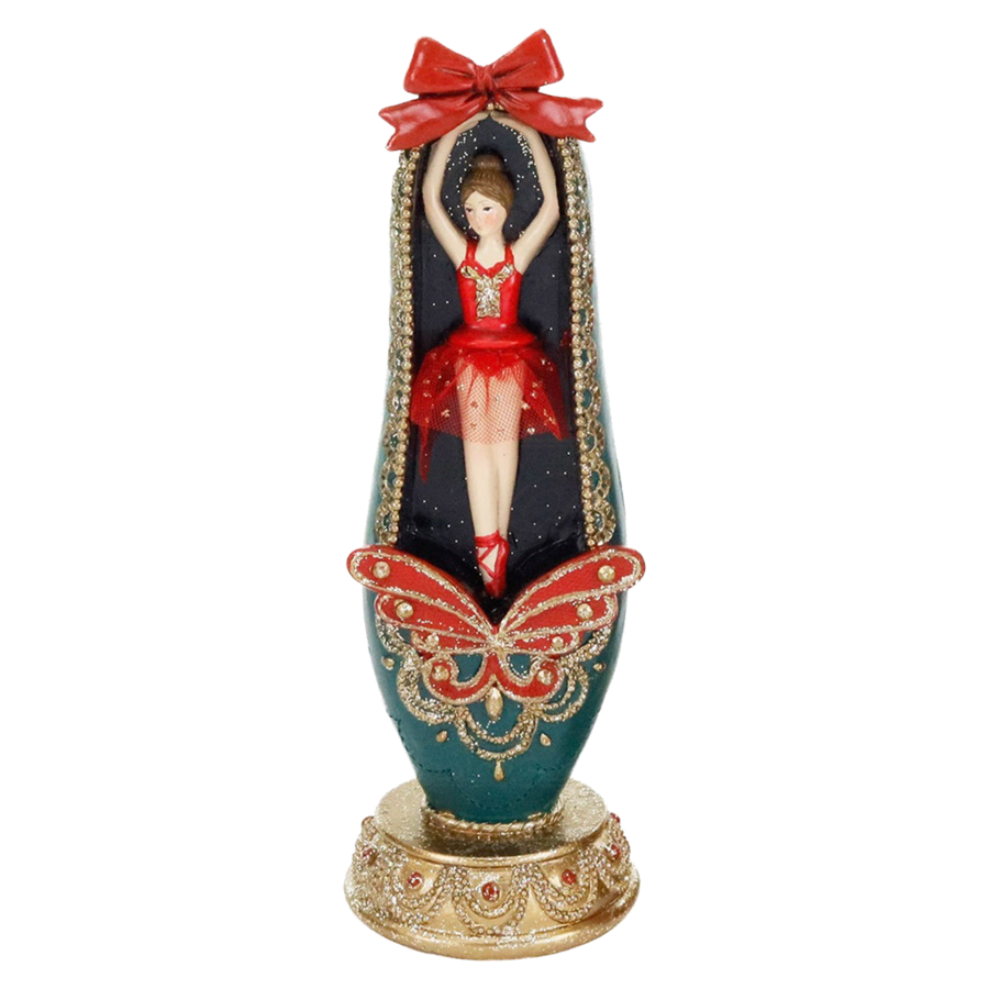 Goodwill - Natale 2025 - Scarpetta da Balletto Schiaccianoci – Oro & Verde – 19 cm