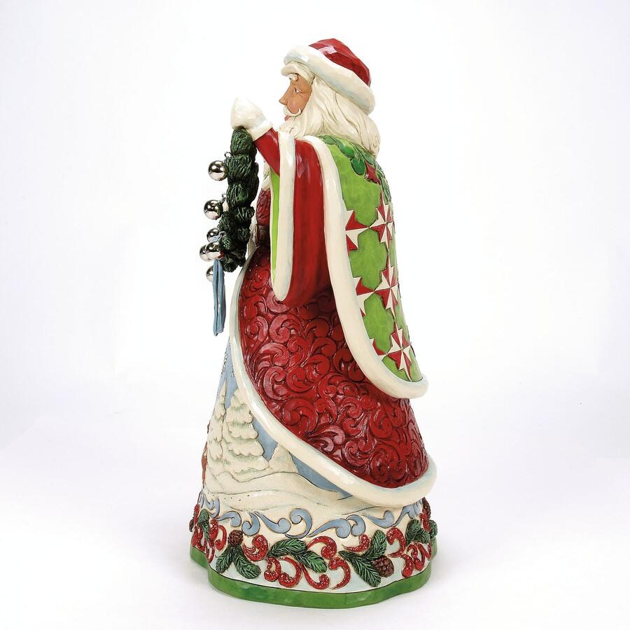 Enesco - Natale 2025 - Babbo Natale con Ghirlanda e campanelle - Jim Shore Edizione da Collezione