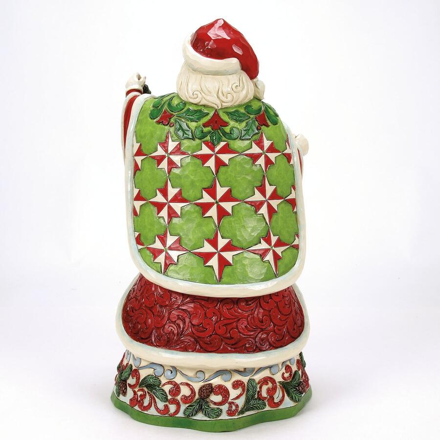 Enesco - Natale 2025 - Babbo Natale con Ghirlanda e campanelle - Jim Shore Edizione da Collezione