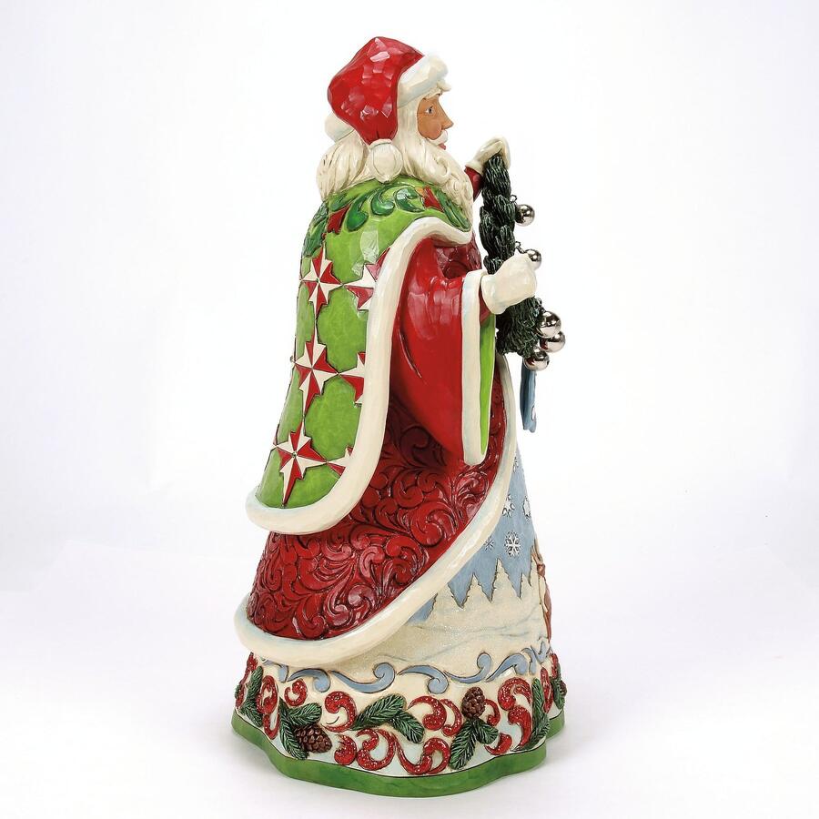 Enesco - Natale 2025 - Babbo Natale con Ghirlanda e campanelle - Jim Shore Edizione da Collezione
