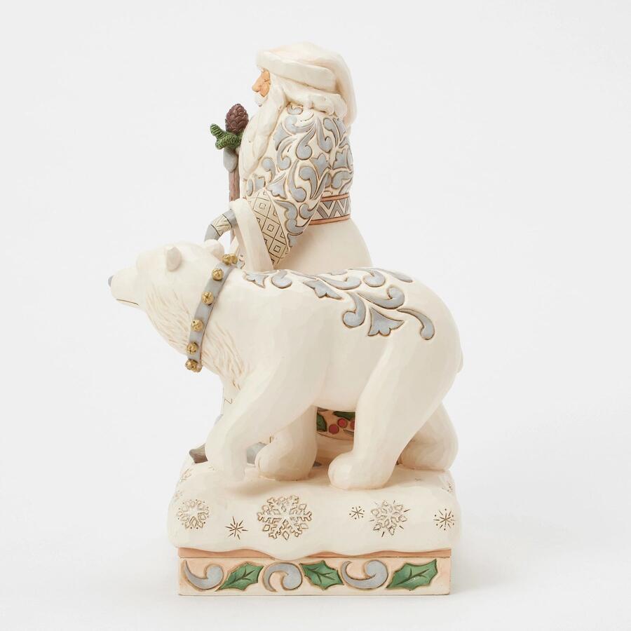 Enesco - Natale 2025 - Babbo Natale con Orso – Edizione Woodland by Jim Shore