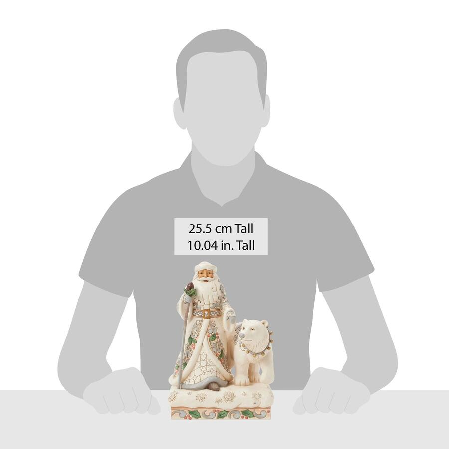 Enesco - Natale 2025 - Babbo Natale con Orso – Edizione Woodland by Jim Shore