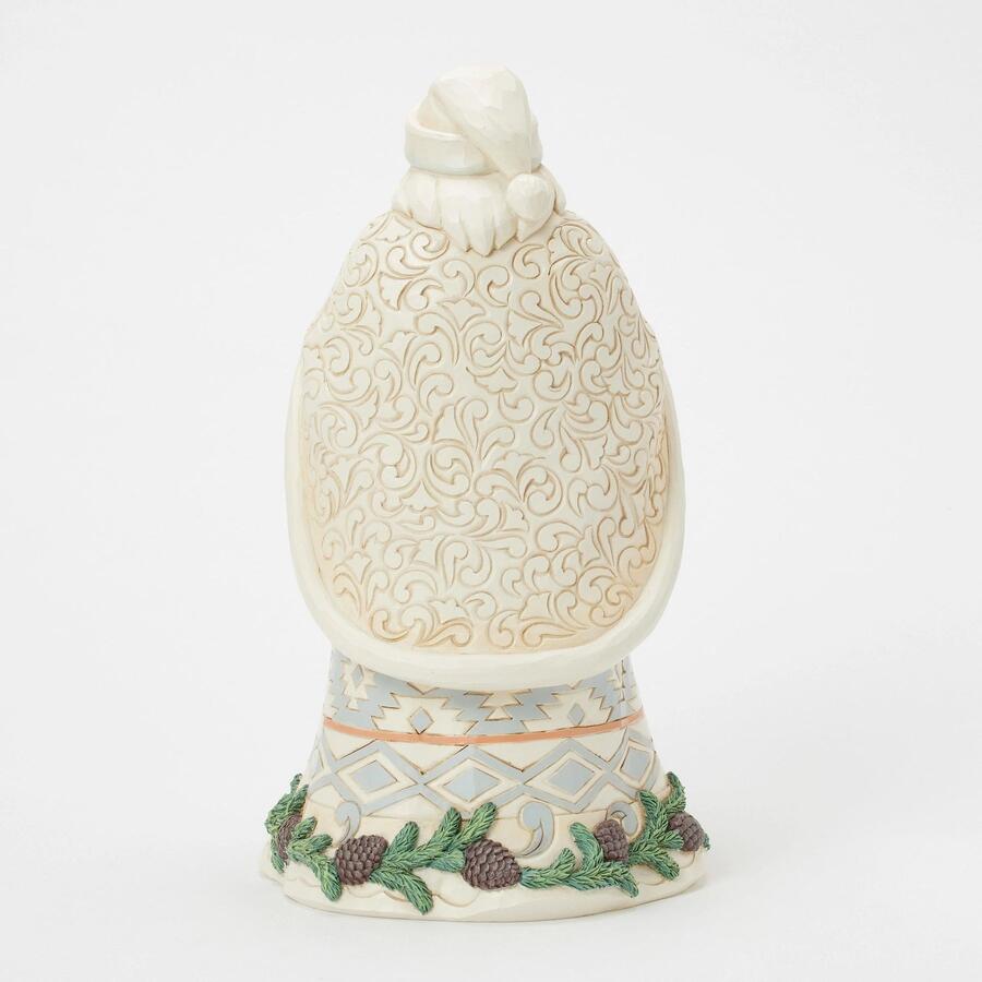 Enesco - Natale 2025 - Babbo Natale Woodland con Cesto e Campane – by Jim Shore