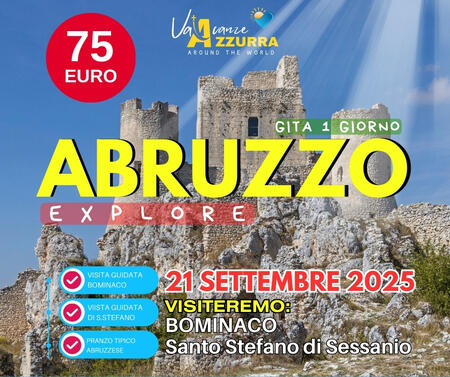 21 SETTEMBRE 2025 TOUR 1 GIORNO SANTO STEFANO DI SESSANIO E BOMINACO