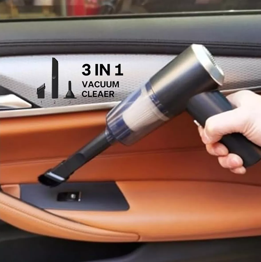 ASPIRAPOLVERE 3 IN 1 SENZA FILI ASPIRA SOFFIA USB RICARICABILE AUTO CASA UFFICIO