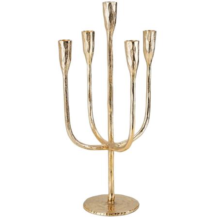 Fade - Natale 2025 - Candeliere 5 fiamme Kamala Oro 