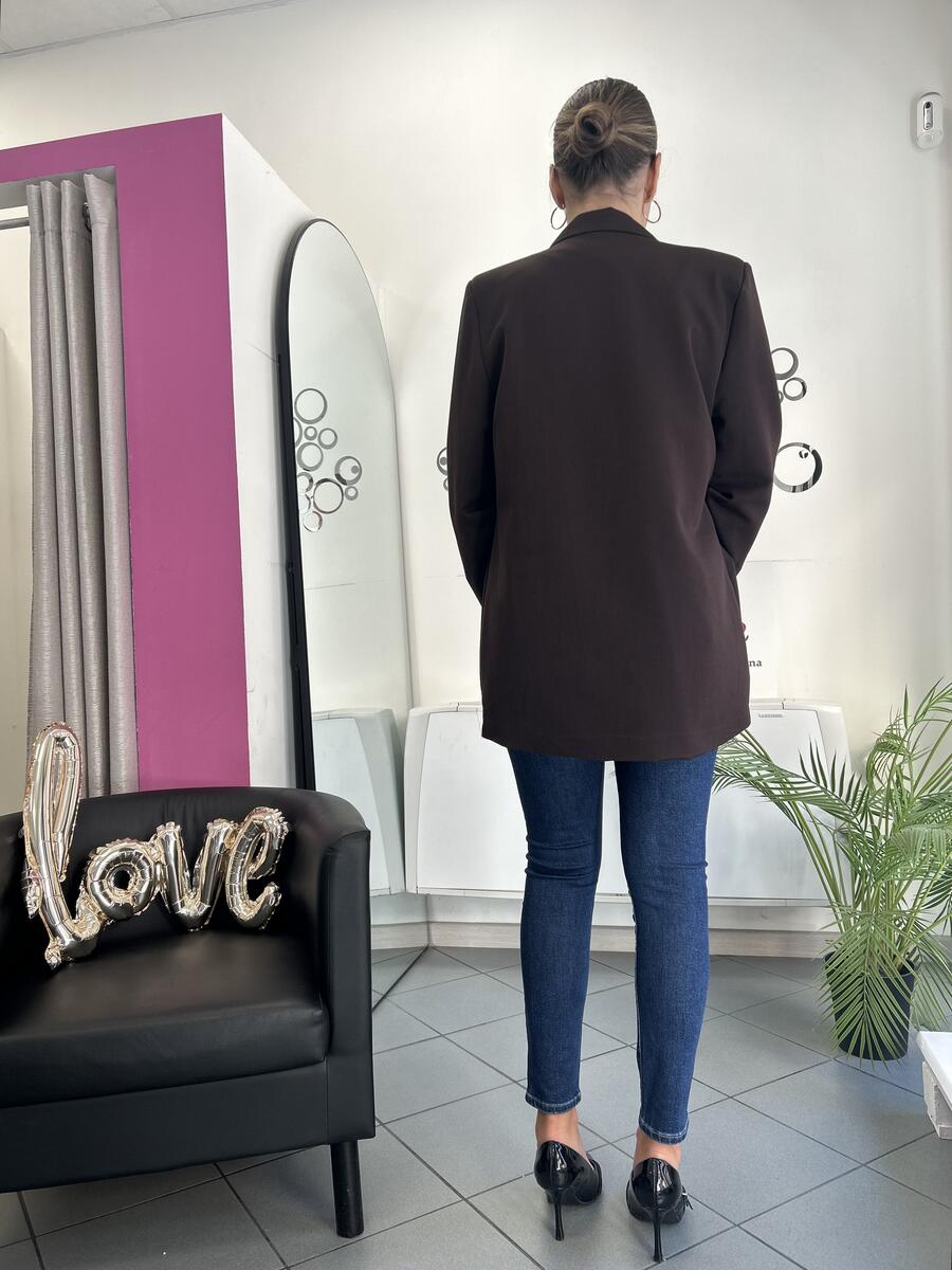 NOVITÀ Giacca over con fodera a righe