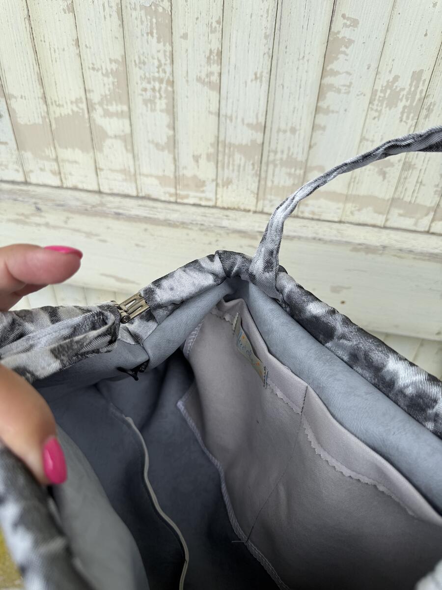 Soft bag maculata grigia 