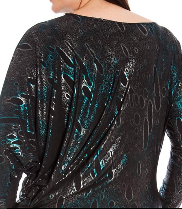 0961 Maxi dress in stretch lycra blouse, large sizes