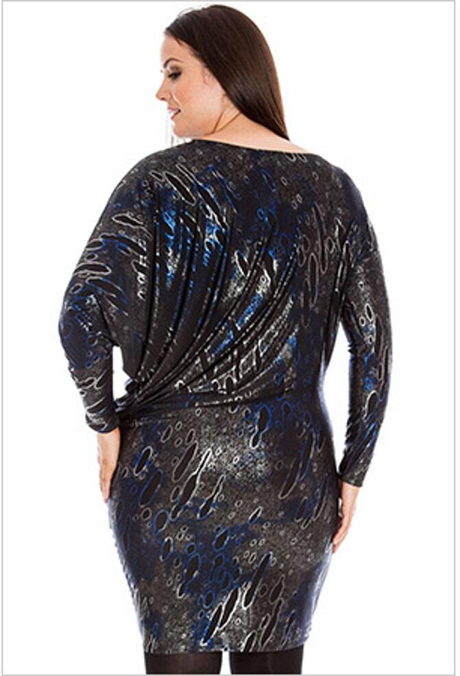 0961 Maxi dress in stretch lycra blouse, large sizes