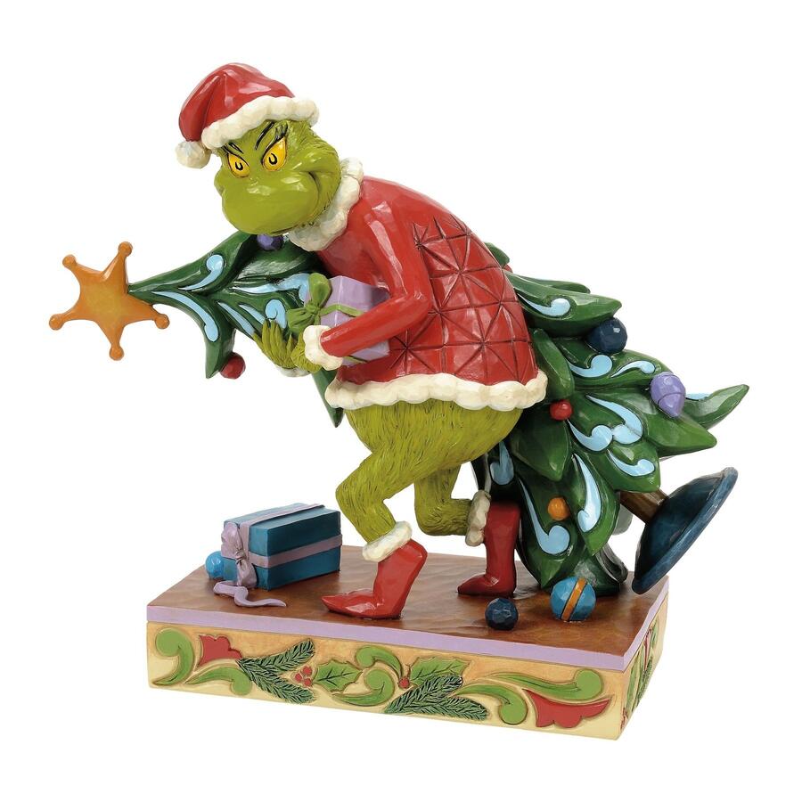 Enesco - Natale 2025 - Grinch con Albero di Natale – Statuetta Jim Shore dipinta a mano