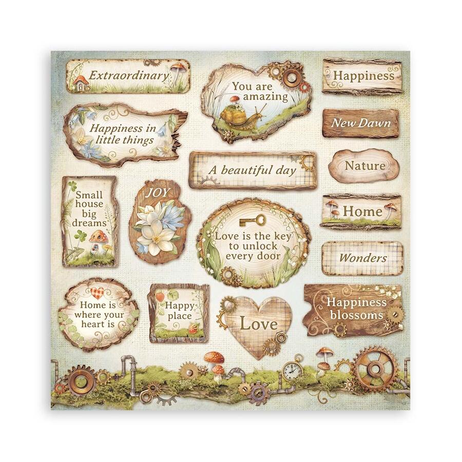 Blocco 22 fogli 20,3 x 20,3 single face Hidden Grove