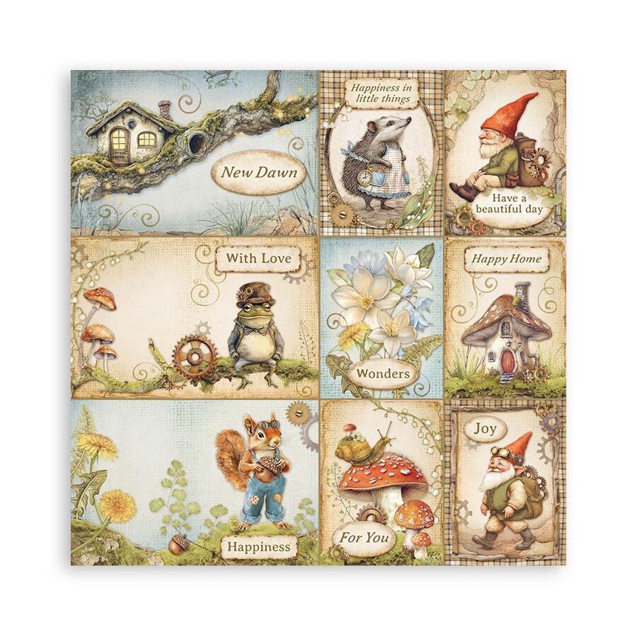 Blocco 22 fogli 20,3 x 20,3 single face Hidden Grove