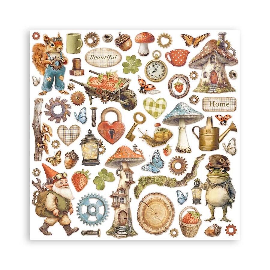 Blocco 22 fogli 20,3 x 20,3 single face Hidden Grove