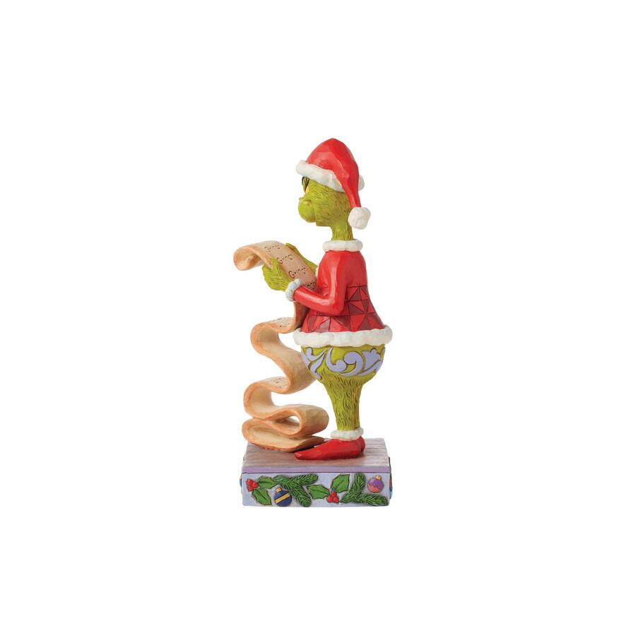 Enesco - Natale 2025 - Grinch con Lista dei Buoni e Cattivi – Statuetta Natalizia Jim Shore dipinta a mano