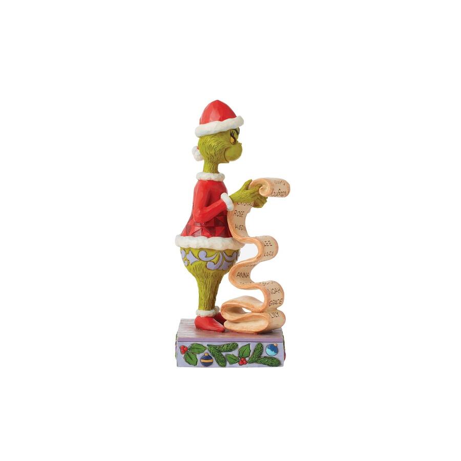 Enesco - Natale 2025 - Grinch con Lista dei Buoni e Cattivi – Statuetta Natalizia Jim Shore dipinta a mano