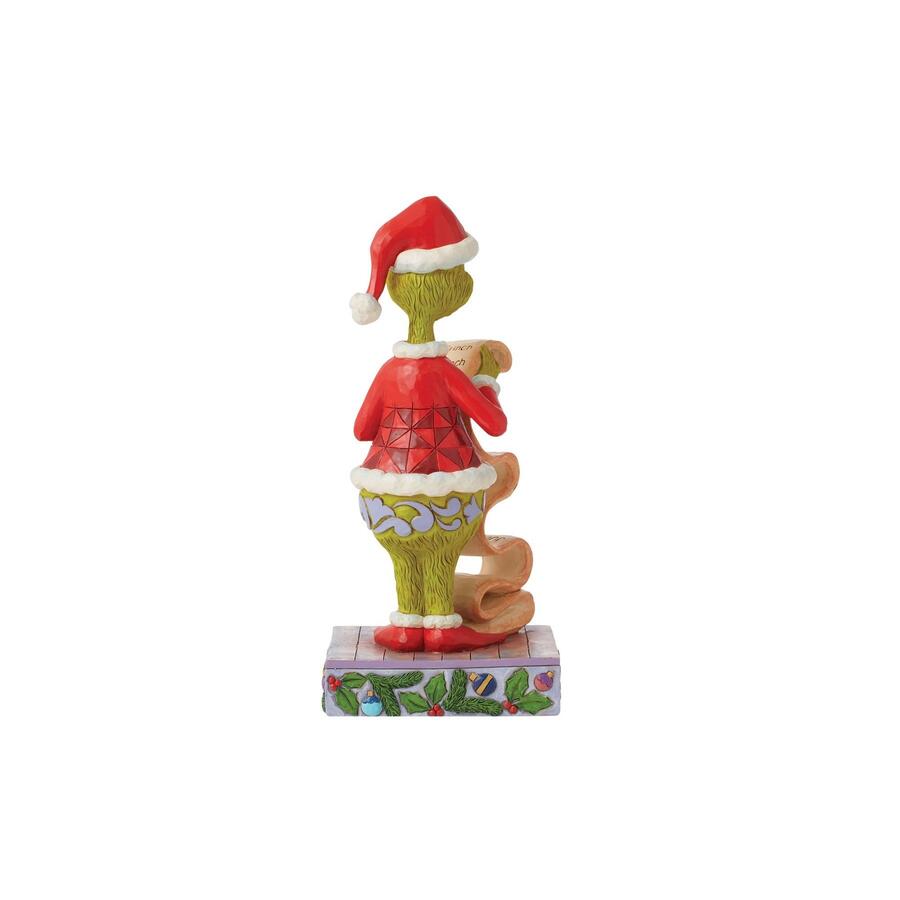 Enesco - Natale 2025 - Grinch con Lista dei Buoni e Cattivi – Statuetta Natalizia Jim Shore dipinta a mano