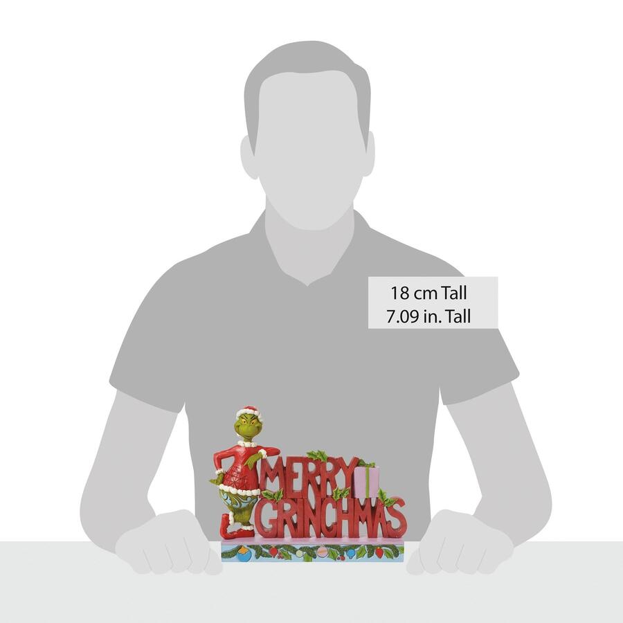 Enesco - Natale 2025 - Grinch “Merry Grinchmas” – Statuetta Natalizia Jim Shore dipinta a mano