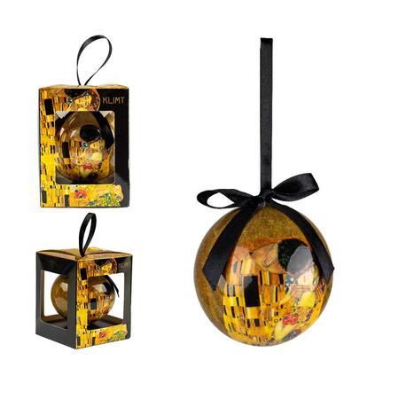 Enesco - Natale 2025 - Boule di Natale “Il Bacio” – Decorazione Artistica Klimt da Appendere