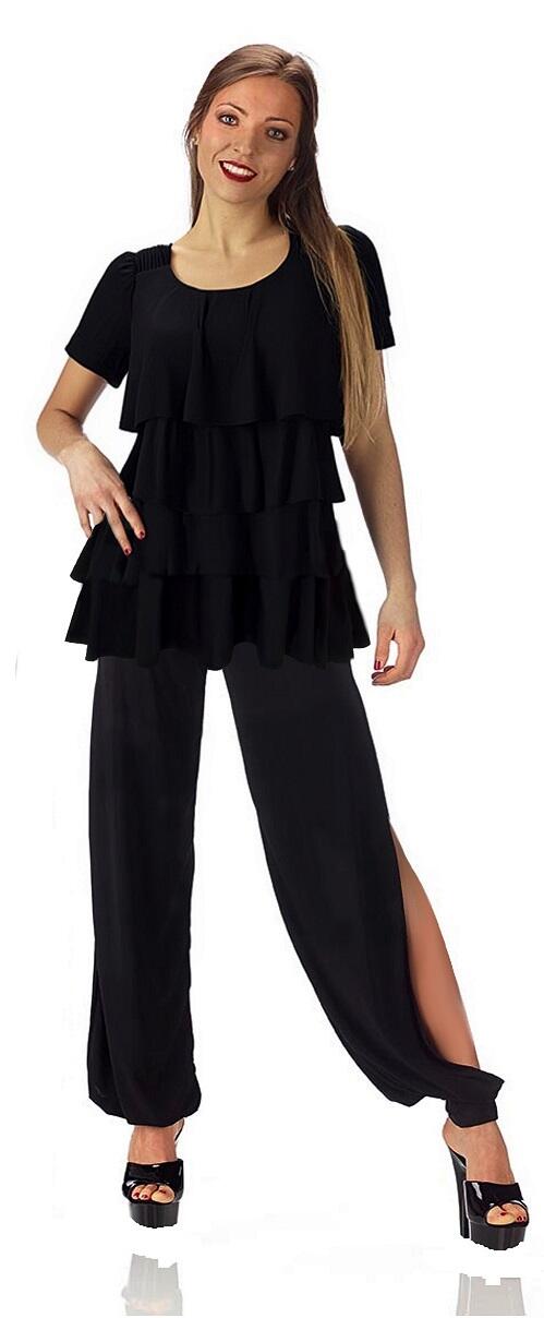 Maglia elastica a 4 balze con manichette in jersey taglia e vestibilità comoda M-XL 6-0049