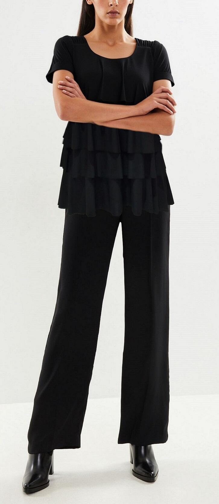 Maglia elastica a 4 balze con manichette in jersey taglia e vestibilità comoda M-XL 6-0049