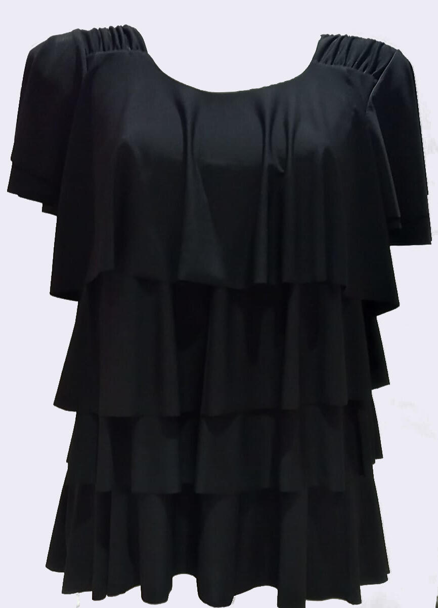 Maglia elastica a 4 balze con manichette in jersey taglia e vestibilità comoda M-XL 6-0049