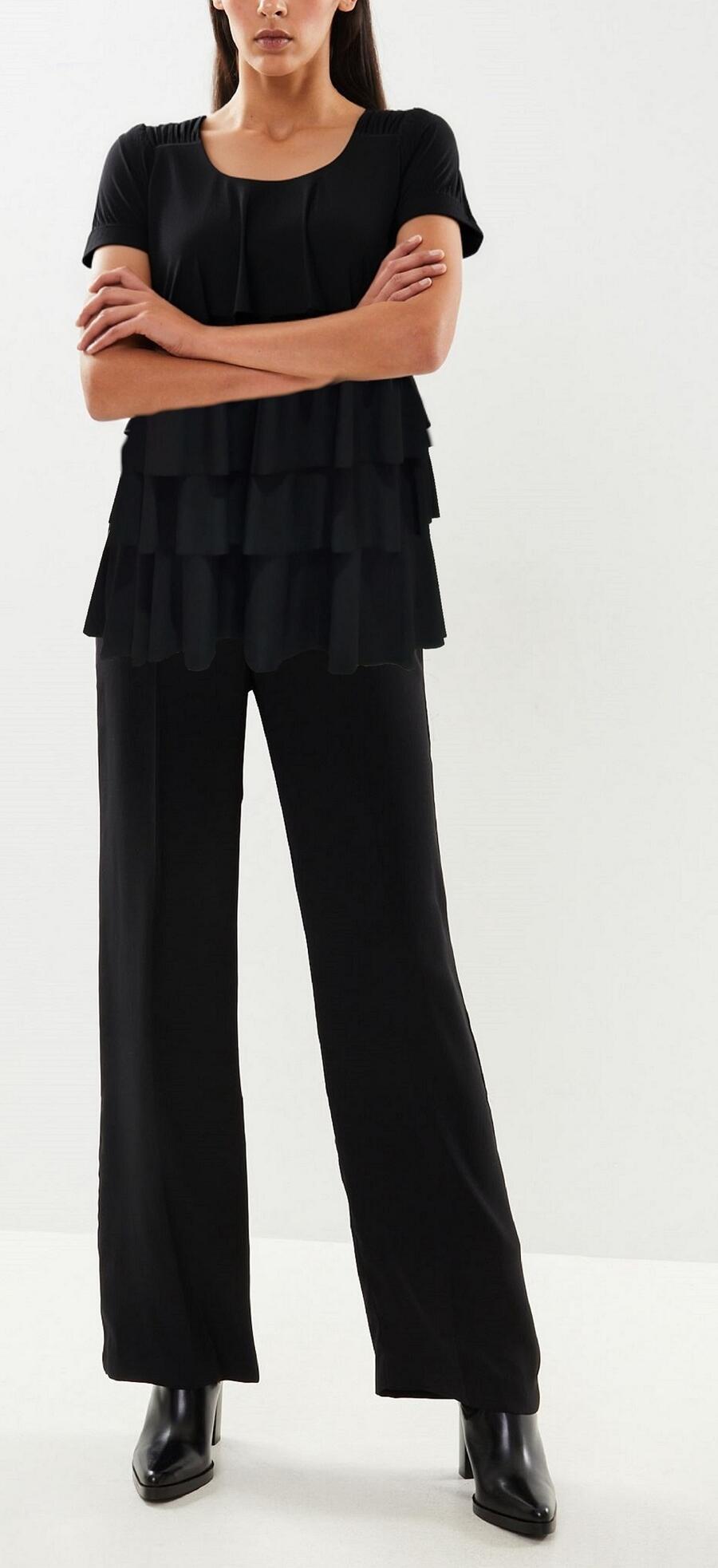 Maglia elastica a 4 balze con manichette in jersey taglia e vestibilità comoda M-XL 6-0049