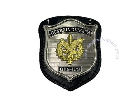 Porta placca completo di placca Guardie Giurate - Ascot