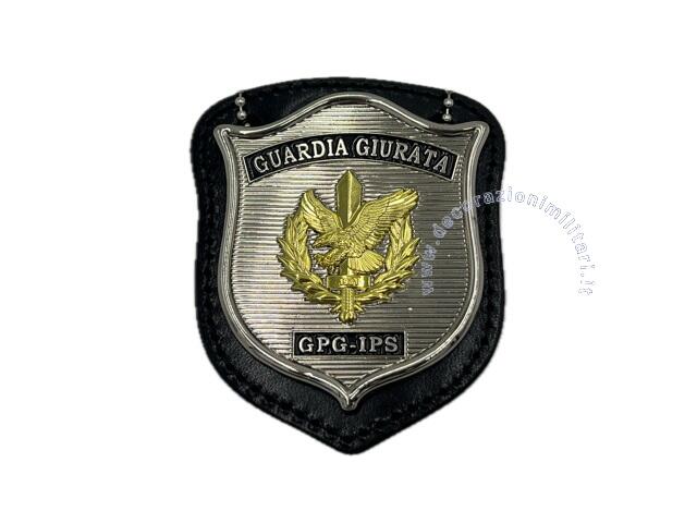 Porta placca completo di placca Guardie Giurate - Ascot
