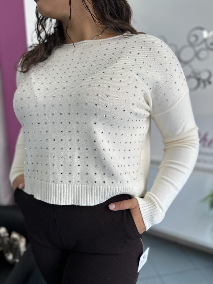NOVITÀ Pull in viscosa con diamantini