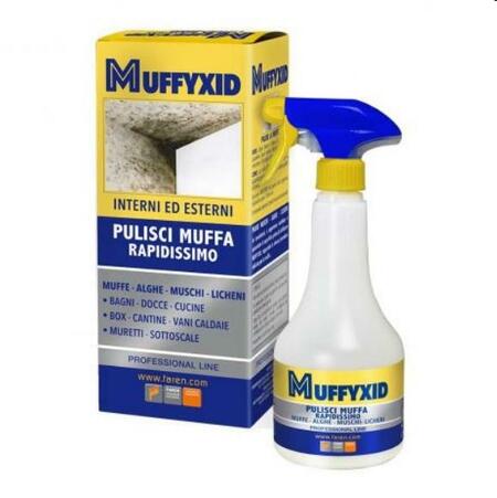 Faren MUFFYXID Rimuovi Muffa 500 ml Pulitore Antimuffa ad Azione Rapida e Igienizzante Spray