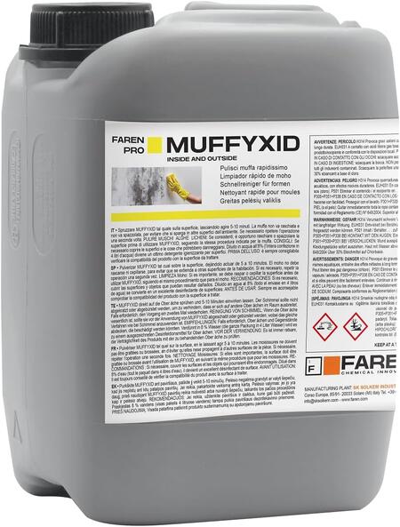 Faren MUFFYXID Rimuovi Muffa 5 Litril Pulitore Antimuffa ad Azione Rapida e Igienizzante Tanica