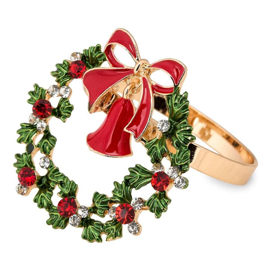 Fade - Natale 2025 - Set 6 Legatovaglioli Natalizi “Fiocco” – Metallo