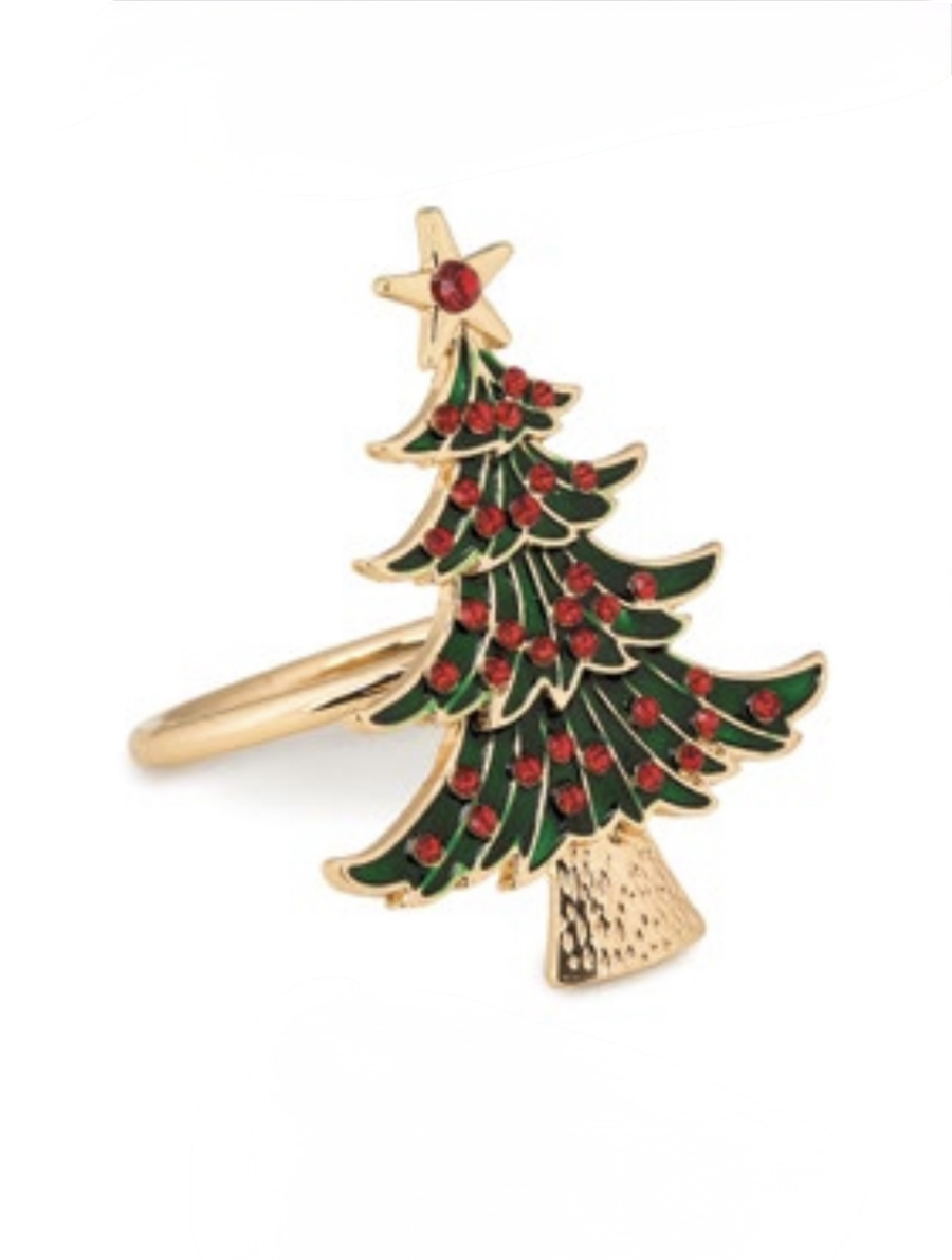 Fade - Natale 2025 - Set 6 Legatovaglioli Natalizi “Alberi” – Metallo