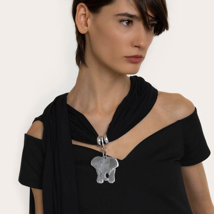 VESTOPAZZO SCIARPA GIOIELLO ELEFANTE